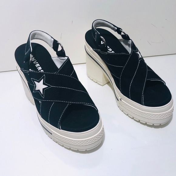 Converse One Star BoardwalkStrut Sandal Heel Black - Picture 5 of 8